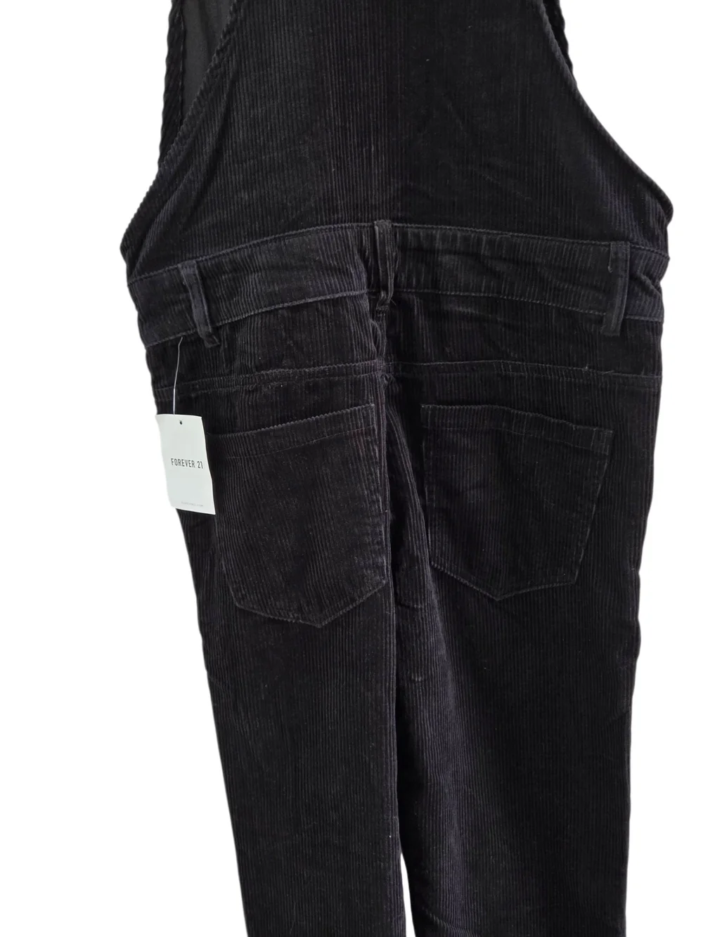 Forever 21 Black Corduroy Overalls Pockets Mens Size XS NEW NWT
